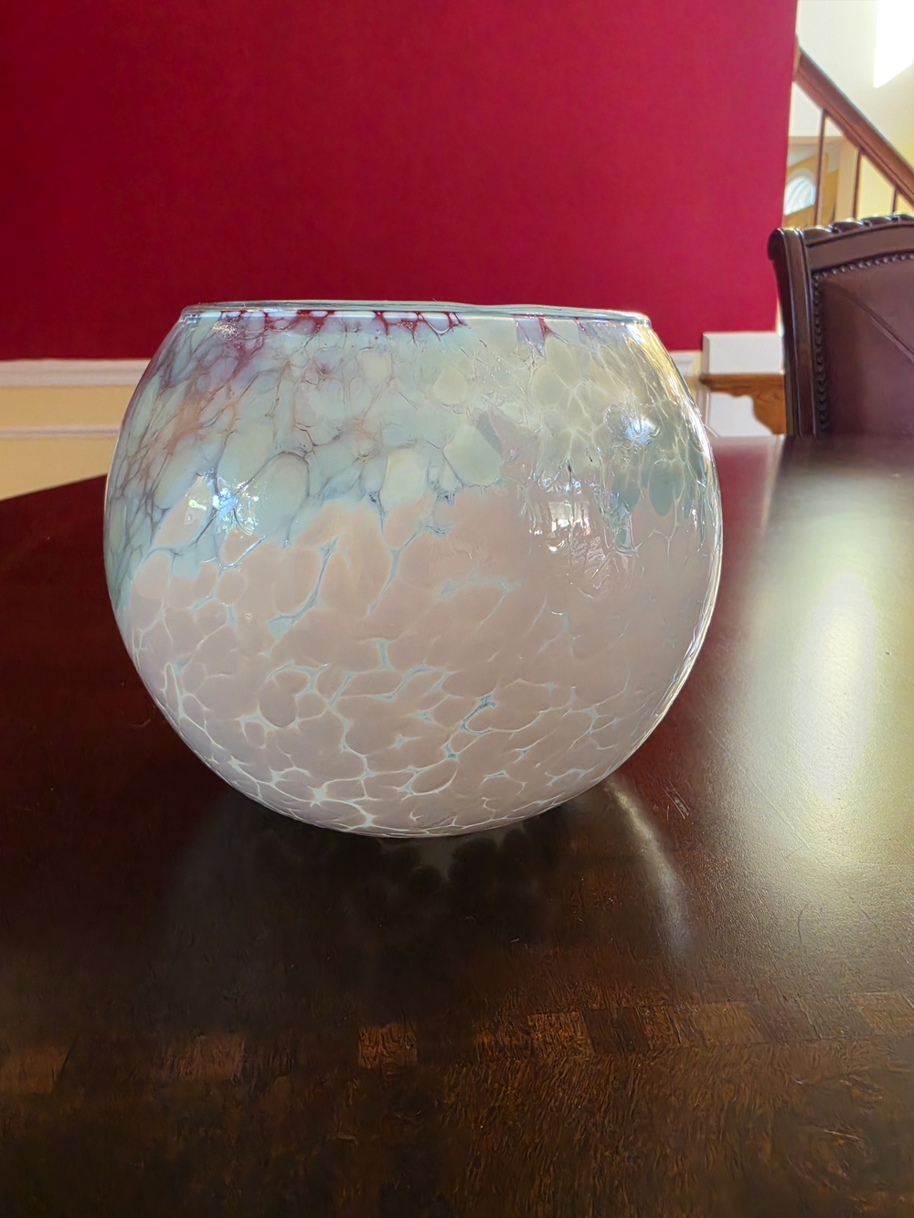 Glass Vase Handblown, Vietri, Made In Italy.